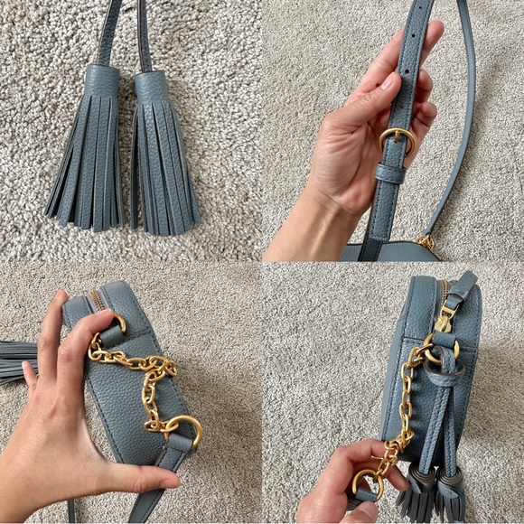 SOLD | Tory Burch Brunnera Blue McGraw Camera Bag Like New - Picture 10 of 16